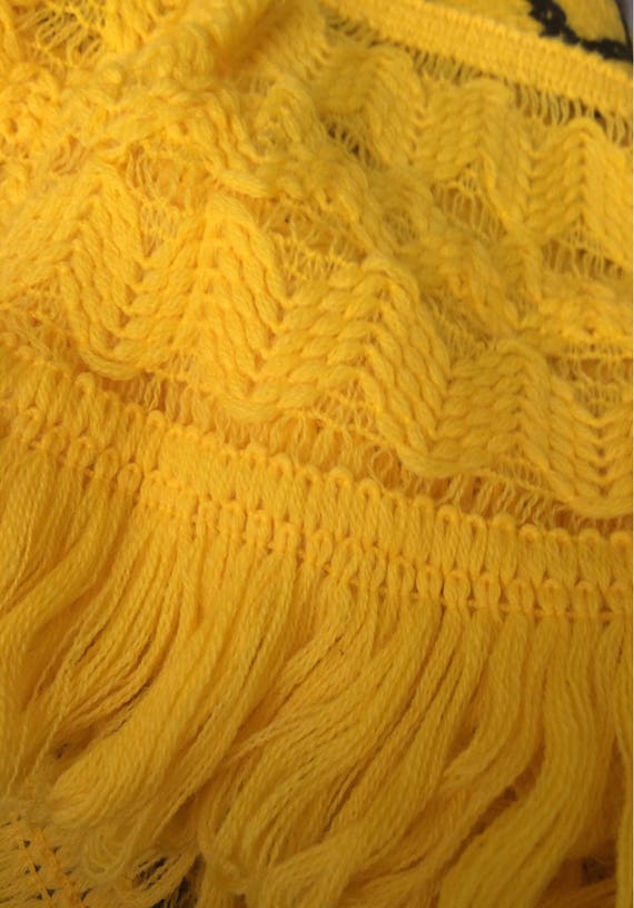 1970s Vintage  Lanvin maxi skirt Bright Yellow an… - image 7