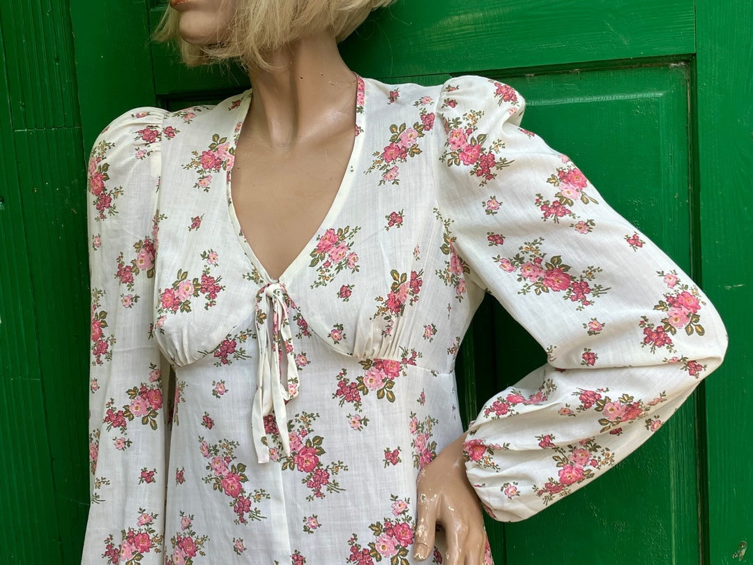 70s Autumnal midi-dress