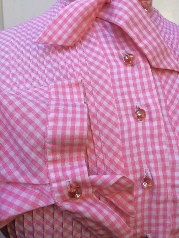 Pretty pink 50s gingham dress