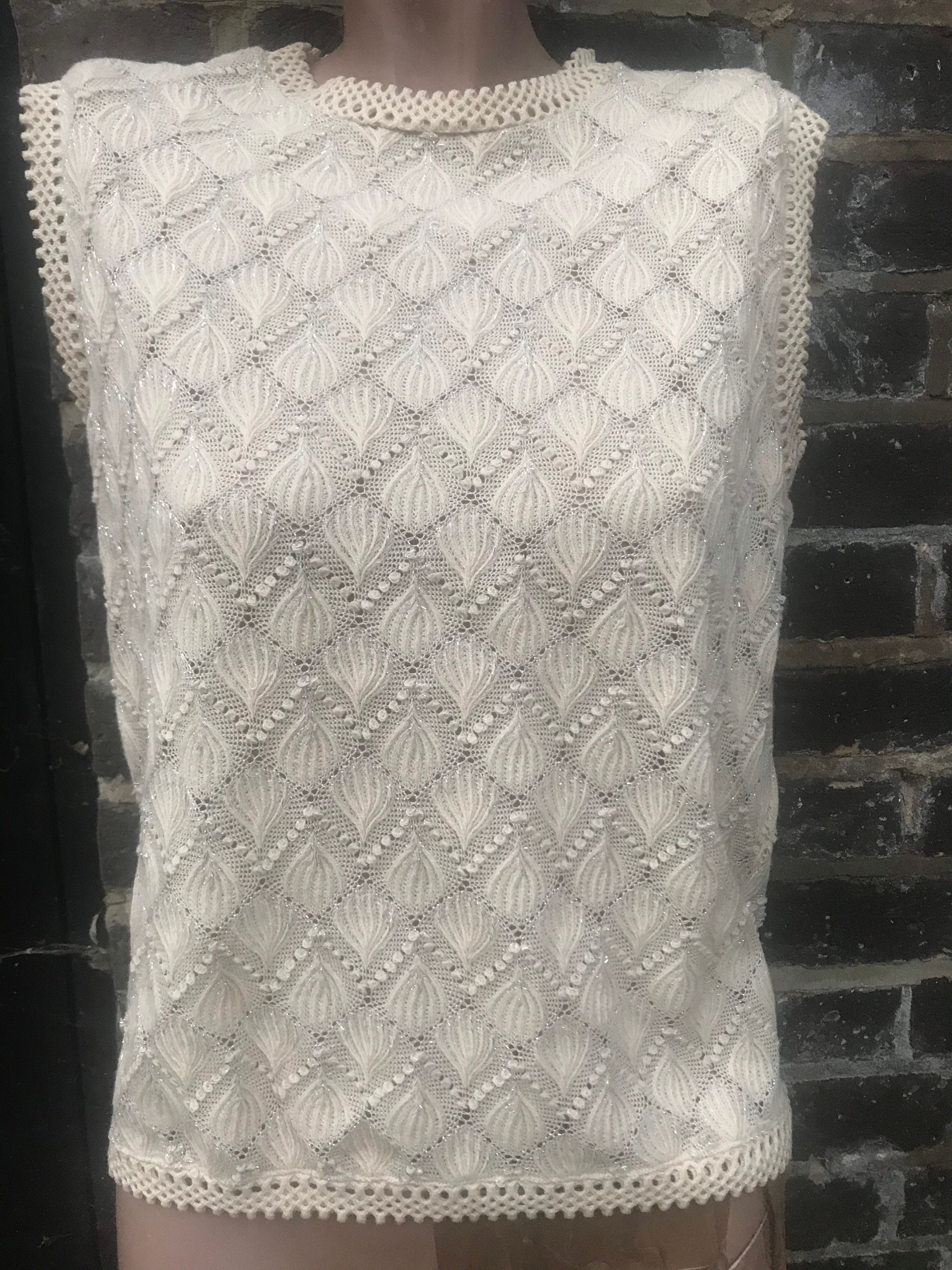 Image of Sweet S Acrylic Knit Sleeveless Top Mod Dolly
