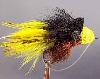 Bumblebee, handmade fly fishing bee, bass, trout and Northern pike