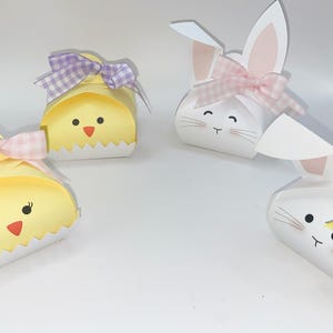 Easter Favor Boxes - Treat Boxes -  Bunny and Chick (Set of 8)