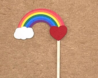Rainbow small toppers (set of 12)/ Pride/Love