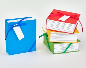 Book shaped favor boxes (Set of 4)