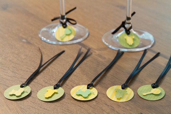 Baby Shower Wine Glasses tags (Set of 12) Il_570xn