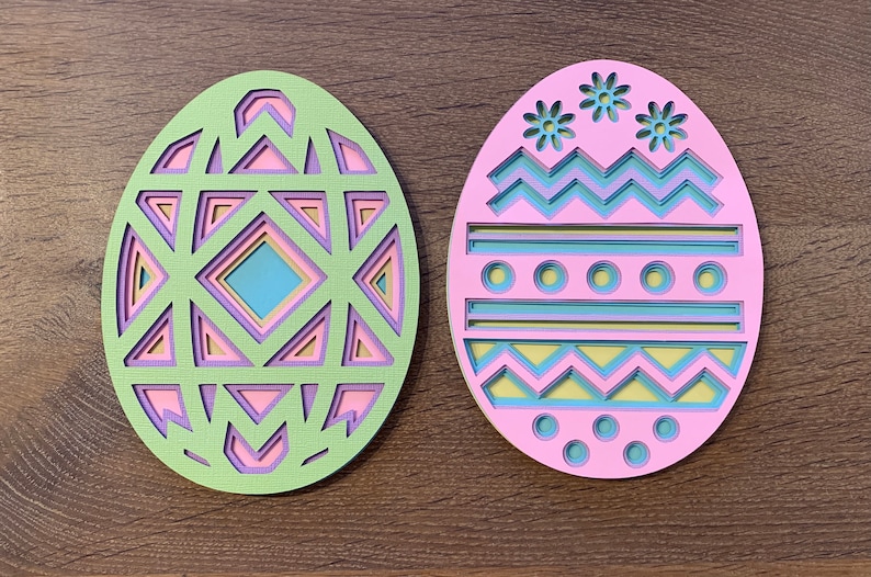 Easter Eggs Mandala / Shadow Box Digital Files Svg, Eps, Dxf, Studio image 1