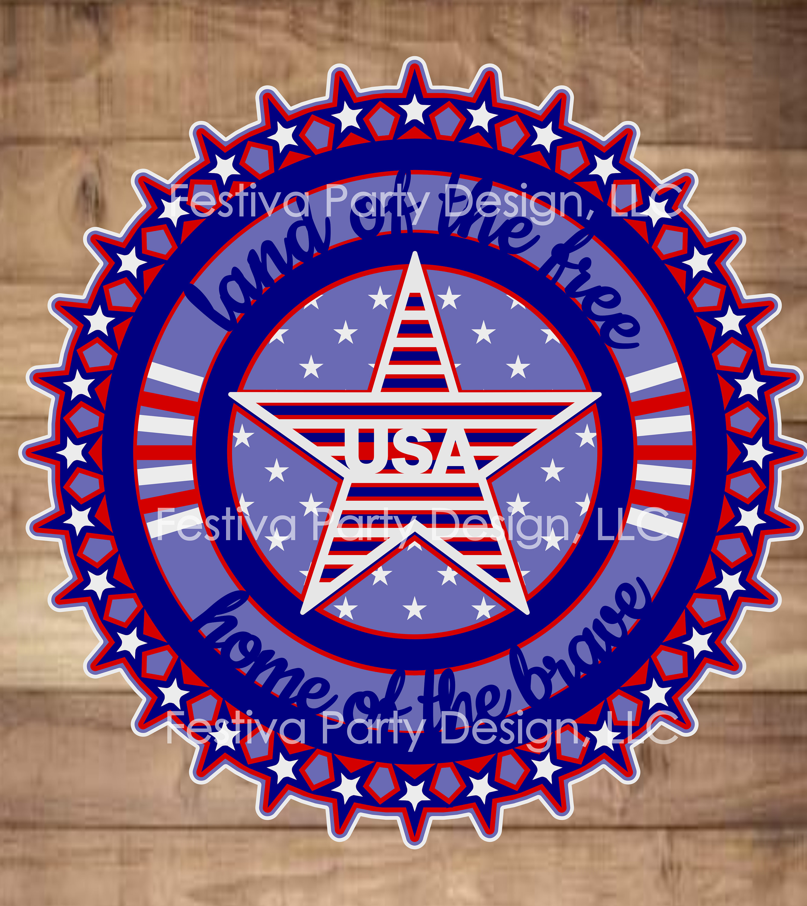 Patriotic 4th of July Independence Day Mandala / Shadow | Etsy