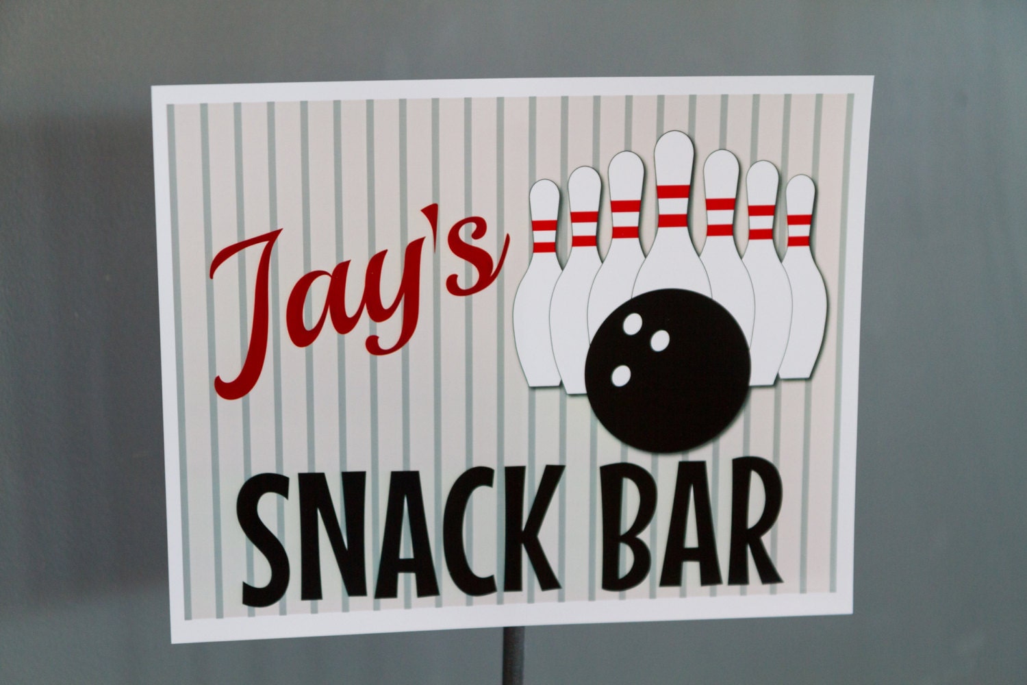 NEW Bowling Personalized 8x10 sign Printable Etsy