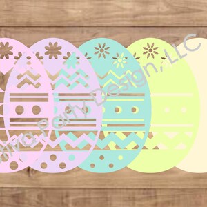 Easter Eggs Mandala / Shadow Box Digital Files Svg, Eps, Dxf, Studio image 3