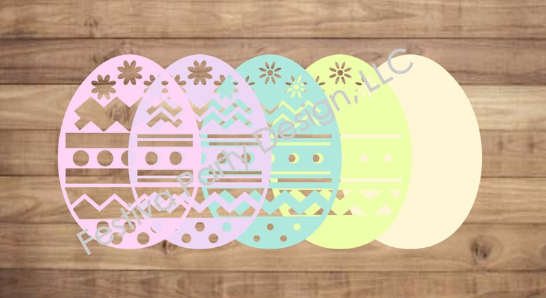 Easter Eggs Mandala / Shadow Box Digital Files Svg, Eps, Dxf, Studio image 3