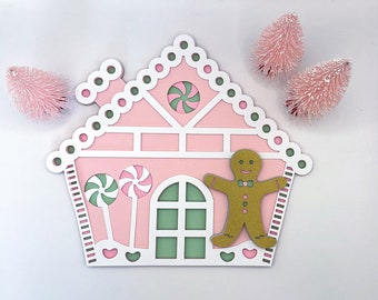 Gingerbread House / Holidays / Christmas - Layered Mandala/Shadow Box - Digital Files (SVG, EPS, DXF, Studio)