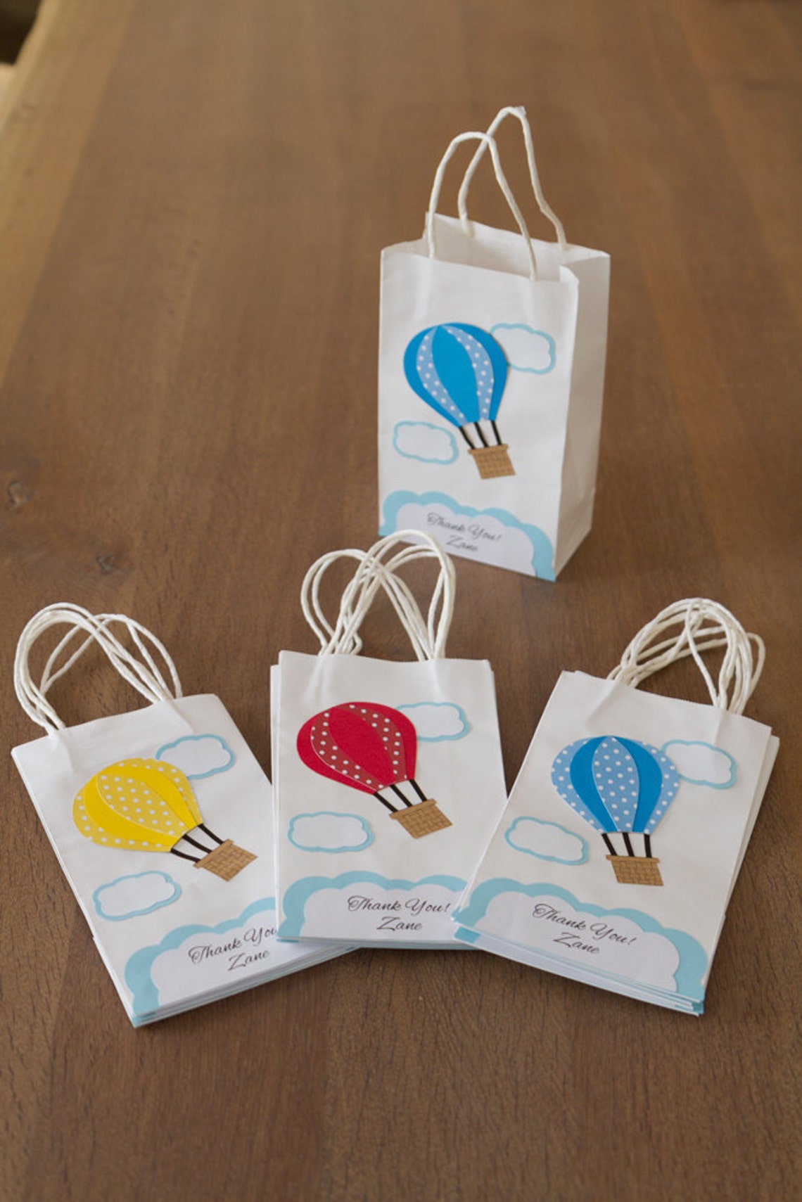 NEW Hot air balloon Favor bags Set of 12 Personalized Etsy