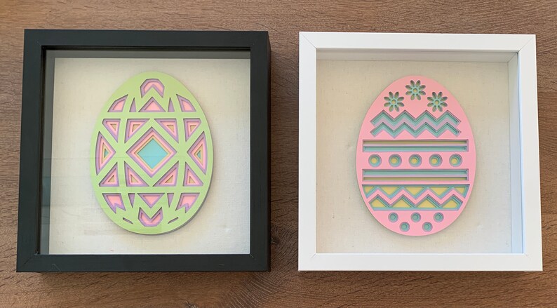 Easter Eggs Mandala / Shadow Box Digital Files Svg, Eps, Dxf, Studio image 2