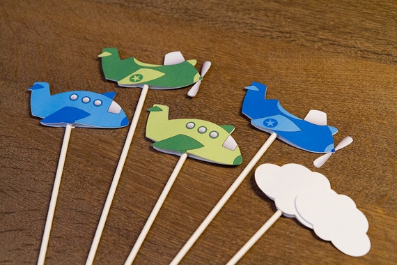 Airplane cake topper | Etsy