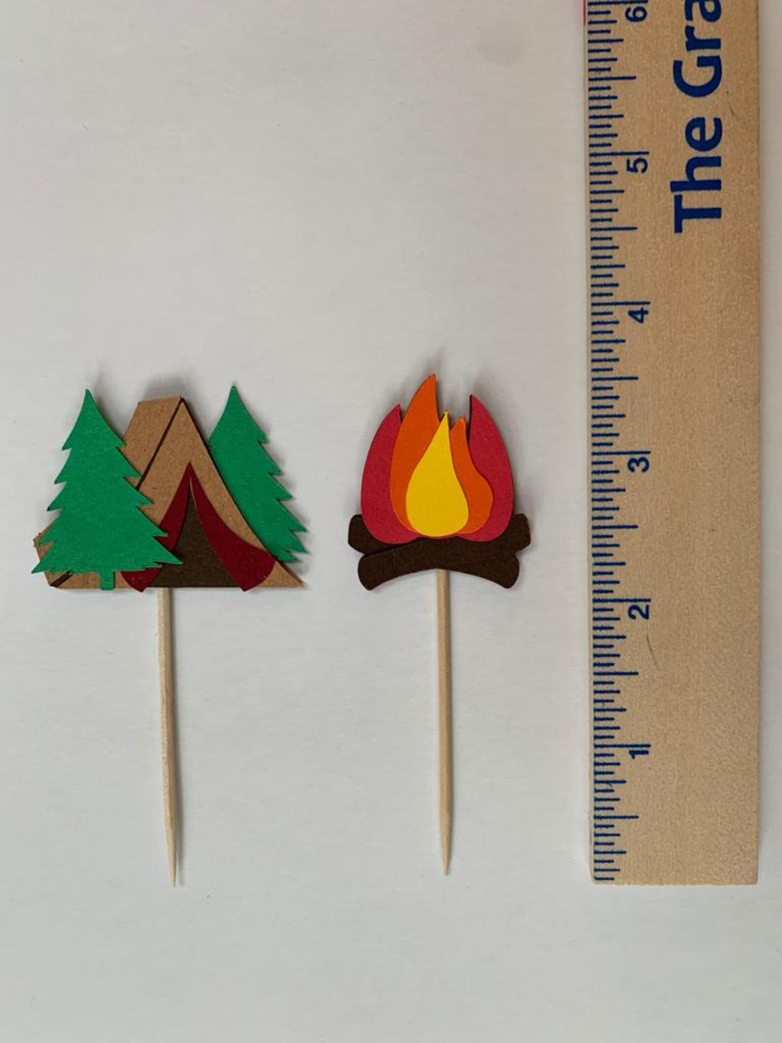Camping Cupcake Toppers set of 12 Etsy