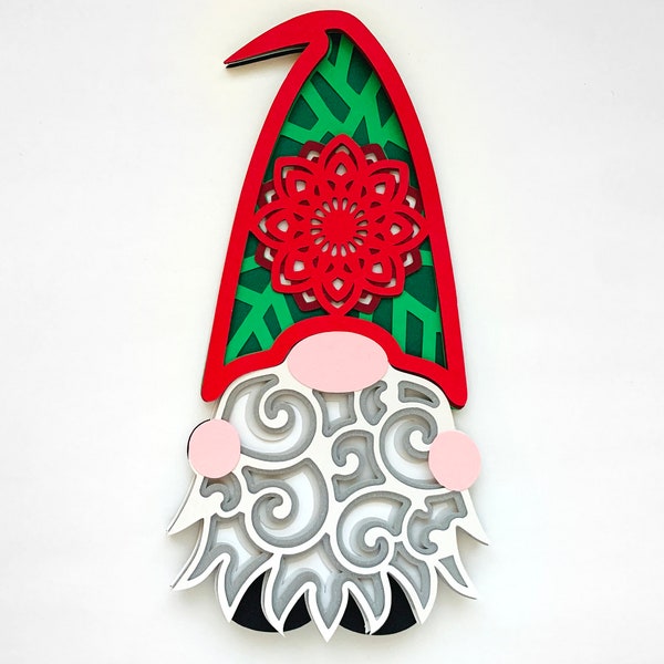 Gnome / Holidays / Christmas - Layered Mandala/Shadow Box - Digital Files (SVG, EPS, DXF, Studio) Gnome / Holidays / Christmas - Layered Mandala/Shadow Box - Digital Files (SVG, EPS, DXF, Studio)