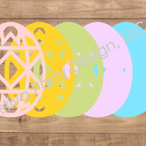 Easter Eggs Mandala / Shadow Box Digital Files Svg, Eps, Dxf, Studio image 4