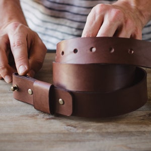 Leather Belt, Belt without buckle zdjęcie 5