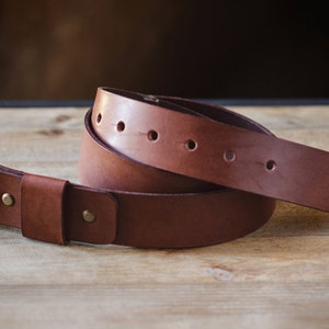 Leather Belt, Belt without buckle zdjęcie 2