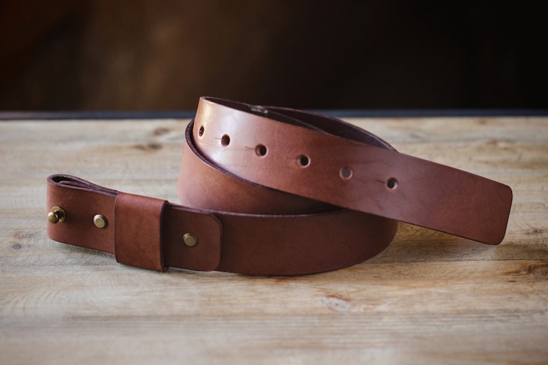 Leather Belt, Belt without buckle zdjęcie 2