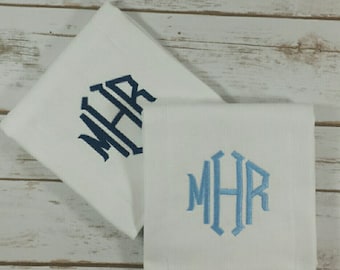 Burp cloth set of two  / basic burp cloth bundle/ Monogrammed burp cloth
