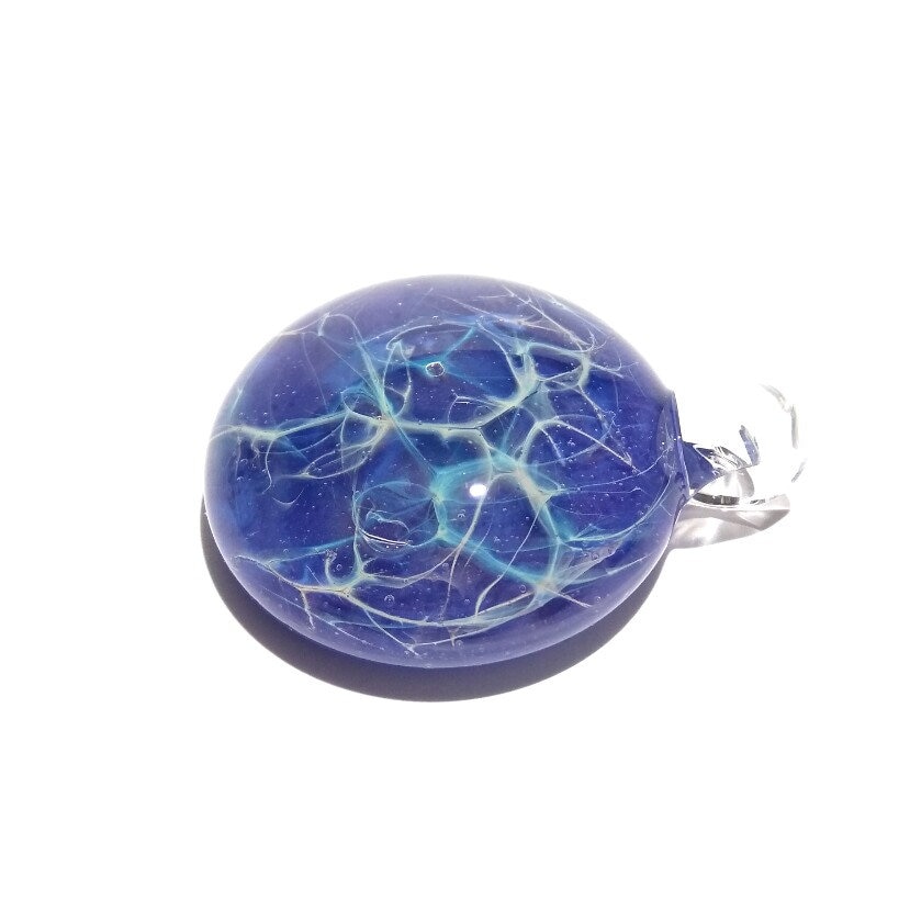 Glass Pendant Purple Lightning Pendant Glass Art Unique Etsy