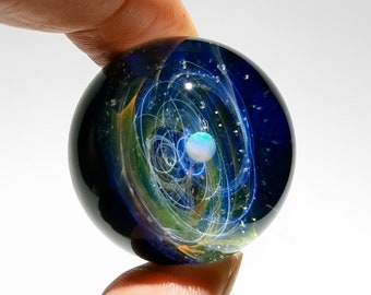 Newest Galaxy in the Universe -Cosmic Glass Art -Deep Space -Opal Planet -Galaxy in Glass -Blown Glass Decor -Unique Corporate Space Gift