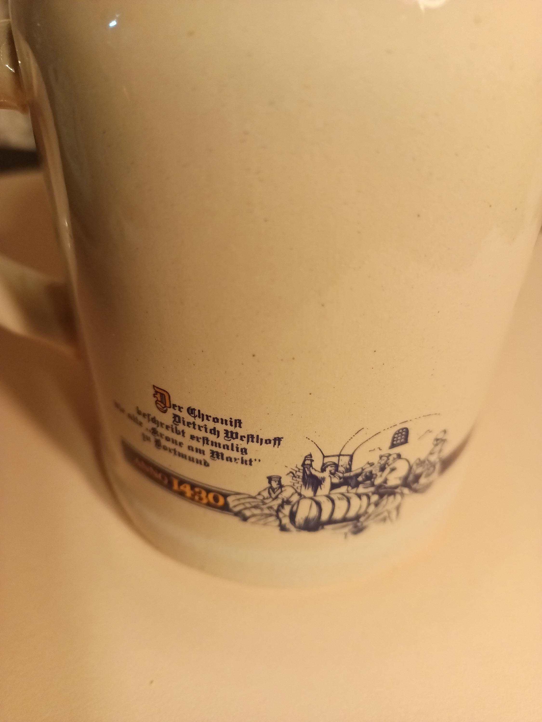 Vintage Kronen Dortmund Privatbrauerei Anno 1729 Stoneware Beer