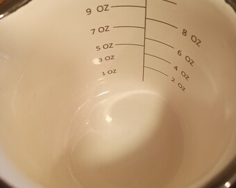 Black & White Stoneware Measuring Pitcher - 1-9 oz Spout Cup