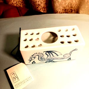 イギリスオックスフォード製デボラ・シアーズ手描きのセラミック花器