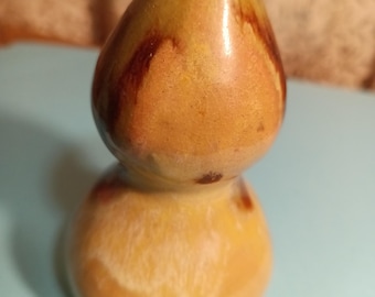 Vintage Double Gourd Art Pottery Multi-color Drip Glazed Bud Vase | Unknown Maker**