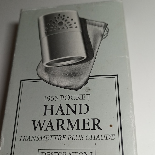 RESTORATION HARDWARE 1955 Reproduction 2005 Stainless Steel Pocket Hand Warmer