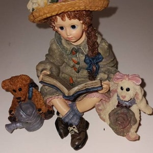 Vintage 1997 &quot;YESTERDAY&#39;S CHILD&quot; By the Doll Stone Collection &quot;Julia with Emmy Lou & Daphne - &quot;Garden Friend&quot; # 3520