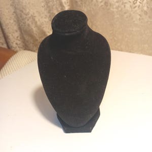 Small (6" Height) Black Velvet Jewelry Display Mannequin