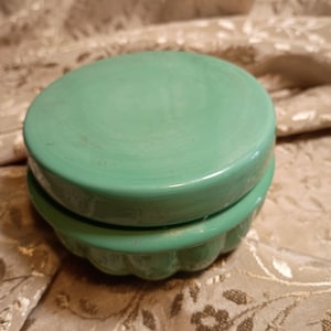 Art Pottery Small (3" Height) Round on 5 Feetl Covered Jar | Unknown Maker*