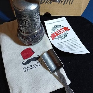 BAZAAR ANATOLIA - Copper Pepper Mill/Grinder - With Scoop/Bag - Brand New**