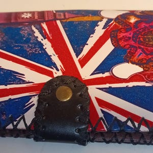 Cartera de piel sintética para mujer con bandera de Union Jack, autobús de dos pisos, BIG BEN, etc.