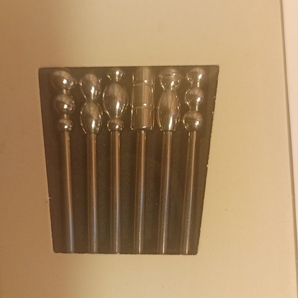 WILLIAM SONOMA Cocktail Picks (Set of 6) Stainless Steel - New in package**