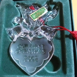 MARQUIS WATERFORD Crystal (2002 &quot;Wedding Dove&quot;) Our 1st Christmas Ornament
