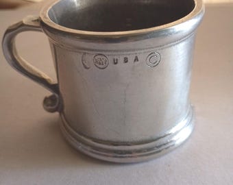 Vintage WILTON ARMETALE SmalL Pewter Mug/Tankard Small (2 3/4" Height)