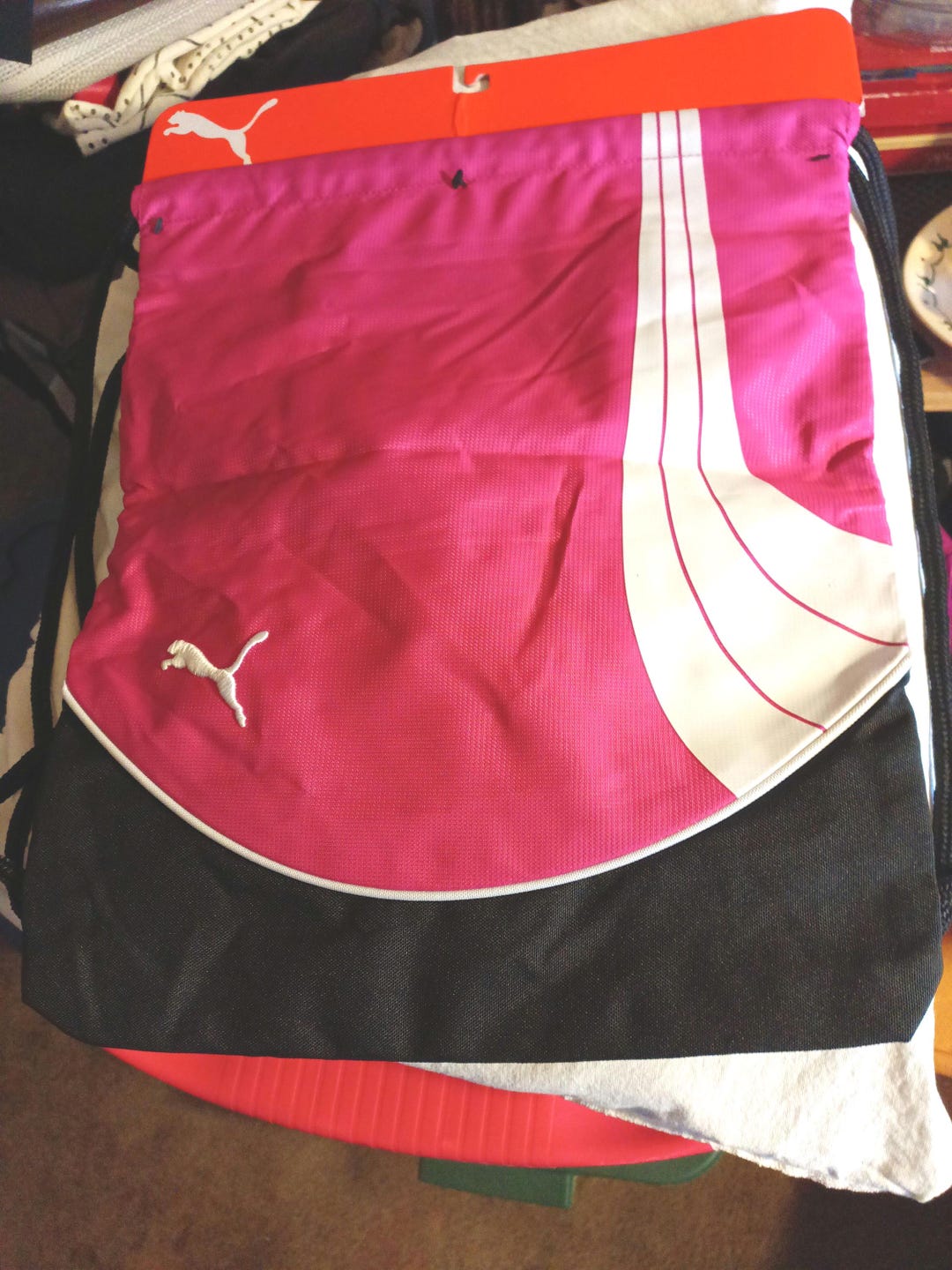 PUMA PVC Free Sports Form Carry Sack Pink/white/black -NEW - Etsy