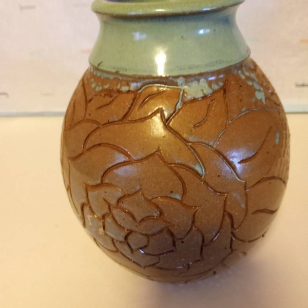 RARE!****Battenkill River Pottery Vermont Handcrafted Stoneware Flower Vase
