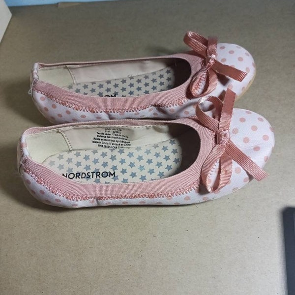 NORDSTROMS Noelise-Fab Pink Toddler (Size 11M) Girls' Ballet Flats (with a Bow)
