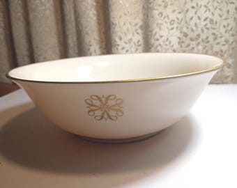 Vintage 1980 LENOX for AVONS Best Service Award Mixing Bowl 24K GOLD Trim Ivory Color  by the Presidents Club