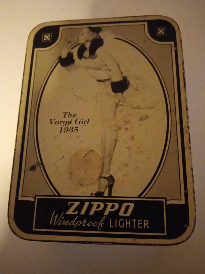 Vintage ZIPPO Gift Tin only the Varga GIRL ca. - Etsy