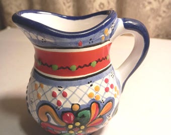 Multi-color Hand Painted 3 Fl oz Creamer | MEXICO