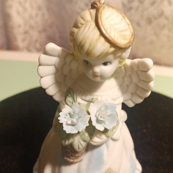 Vintage Porcelain "May Birthday" Multi-color Angel Figurine (Uknown)