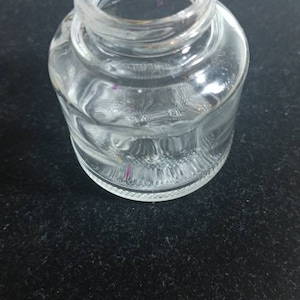 BAB #29 Clear Round Glass Inkwell (no SCREW-ON Top***)