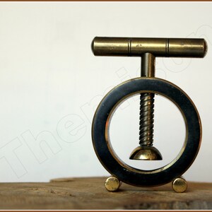 Mid century modernist brass nut cracker. 1950s by Carl Auböck II. Wien, Austria. image 2