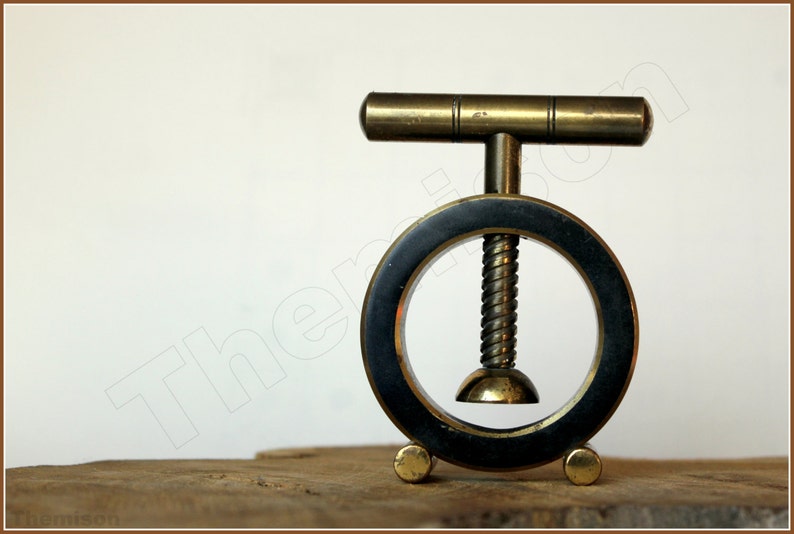 Mid century modernist brass nut cracker. 1950s by Carl Auböck II. Wien, Austria. image 2